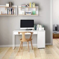 Prado - Escritorio 130x60 Lacado En Blanco