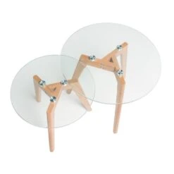 Mesa De Centro Redonda De Cristal Abel Ø50 Cm 10 Mesa De Centro Redonda De Cristal Abel Ø50 Cm -Demarques Tienda abel mesa de centro cristal 3