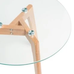 Mesa De Centro Redonda De Cristal Abel Ø50 Cm 11 Mesa De Centro Redonda De Cristal Abel Ø50 Cm -Demarques Tienda abel mesa de centro cristal 4