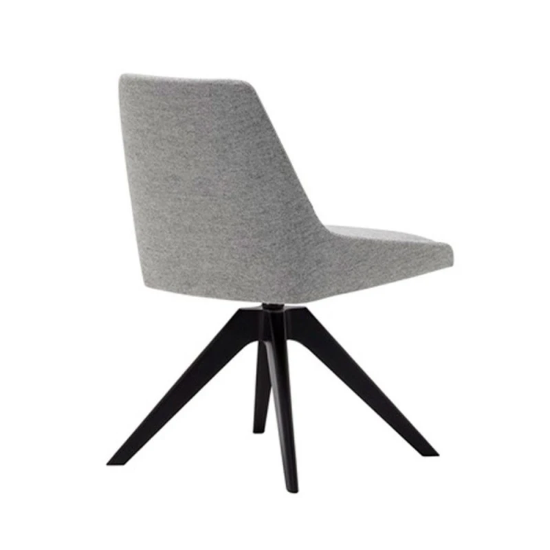 Silla Tapizada Giratoria Con Patas De Madera ALYA 6 Silla Tapizada Giratoria Con Patas De Madera ALYA - Imagen 4