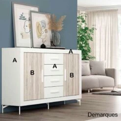 Aparador 150 Cm 2 Puertas 4 Cajones MILAN I -Demarques Tienda aparador 150 cm 2 puertas 4 cajones milan i 3