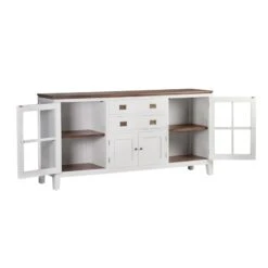 Aparador Blanco 180 Cm EVEREST -Demarques Tienda aparador colonial blanco everest con 3 cajones y 4 puertas 2