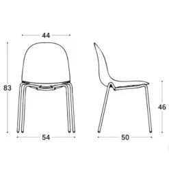 Silla De Cocina Apilable Con Siento De Resina AQUA 13 Silla De Cocina Apilable Con Siento De Resina AQUA -Demarques Tienda aqua silla apilable asiento resina 5