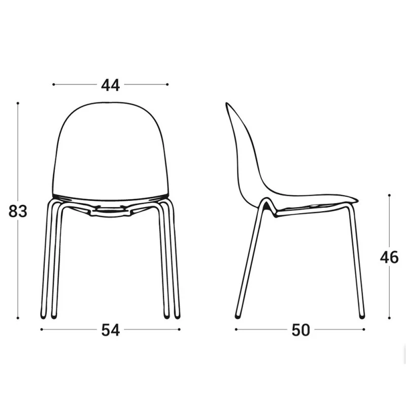 Silla De Cocina Apilable Con Siento De Resina AQUA 8 Silla De Cocina Apilable Con Siento De Resina AQUA - Imagen 6