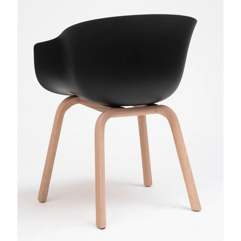 BAI WOOD - SILLA COMEDOR POLIPROPILENO CON GALLETA 4 BAI WOOD - SILLA COMEDOR POLIPROPILENO CON GALLETA - Imagen 2