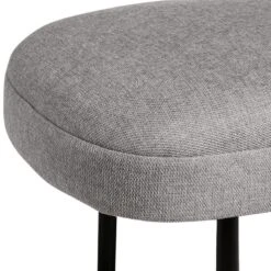 Banqueta Tapizada Gris Patas Metal Negro MARSELLA 7 Banqueta Tapizada Gris Patas Metal Negro MARSELLA -Demarques Tienda banqueta tapizada gris patas metal negro marsella 2