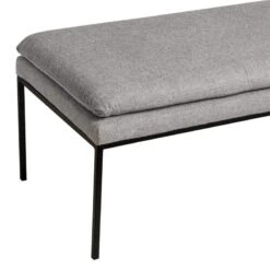 Banqueta Tapizada Gris Patas Metal Negro TURIN 7 Banqueta Tapizada Gris Patas Metal Negro TURIN -Demarques Tienda banqueta tapizada gris patas metal negro turin 2