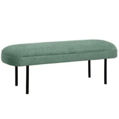 Banqueta Tapizada Menta Patas Metal Negro MARSELLA