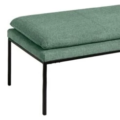 Banqueta Tapizada Menta Patas Metal Negro TURIN -Demarques Tienda banqueta tapizada menta patas metal negro turin 2