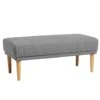 Banqueta Tapizada Gris Patas De Madera BARI 2 Banqueta Tapizada Gris Patas De Madera BARI -Demarques Tienda bari banqueta tapizada gris patas de madera