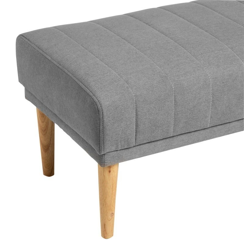 Banqueta Tapizada Gris Patas De Madera BARI 5 Banqueta Tapizada Gris Patas De Madera BARI - Imagen 3