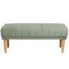 Banqueta Tapizada Menta Patas De Madera BARI -Demarques Tienda bari banqueta tapizada menta patas de madera