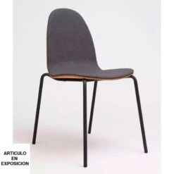 Silla Madera De Haya Y Tapizado Con Patas Metalicas BOB