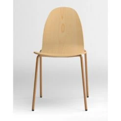 Silla Madera De Haya Y Estructura Metalica BOB