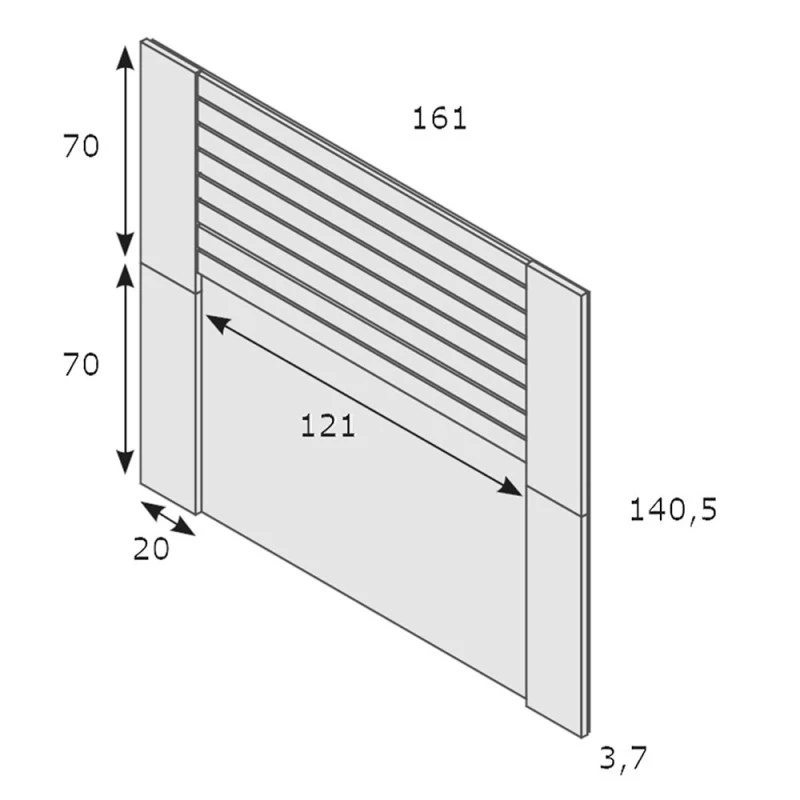 Cabecero Para Cama 150 Cm PARIS I 9 Cabecero Para Cama 150 Cm PARIS I - Imagen 7