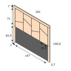 Cabecero Para Cama 150 Cm PARIS II -Demarques Tienda cabecero para cama 135150 cm dueto 2