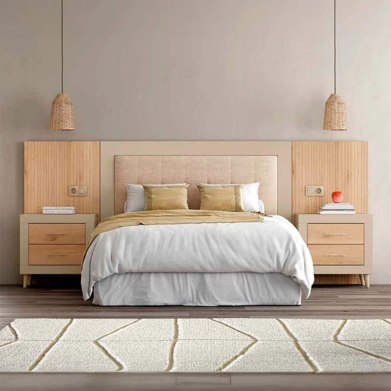 Cabecero Para Somier 150 Cm Y 2 Mesitas Con 2 Cajones PARIS VIII 3 Cabecero Para Somier 150 Cm Y 2 Mesitas Con 2 Cajones PARIS VIII