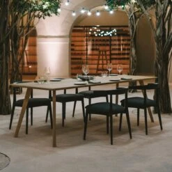 CAROLA - SILLA MADERA Y ASIENTO TAPIZADO