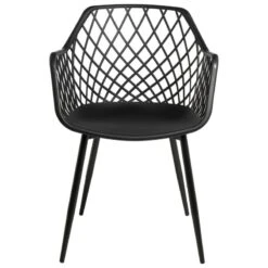 Silla De Cocina Con Reposabrazos En Polipropileno Y Patas Metalicas CHARLOTTE 12 Silla De Cocina Con Reposabrazos En Polipropileno Y Patas Metalicas CHARLOTTE -Demarques Tienda charlotte silla negra en polipropileno y patas metalicas 3