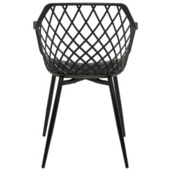 Silla De Cocina Con Reposabrazos En Polipropileno Y Patas Metalicas CHARLOTTE 13 Silla De Cocina Con Reposabrazos En Polipropileno Y Patas Metalicas CHARLOTTE -Demarques Tienda charlotte silla negra en polipropileno y patas metalicas 4