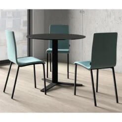 Silla De Cocina Tapizada Con Pata Metalica CITY -Demarques Tienda city silla tapizada patas metalicas 2