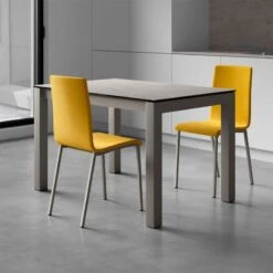 Silla De Cocina Tapizada Con Pata Metalica CITY -Demarques Tienda city silla tapizada patas metalicas 3