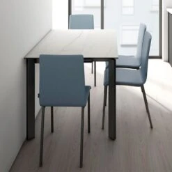 Silla De Cocina Tapizada Con Pata Metalica CITY -Demarques Tienda city silla tapizada patas metalicas 4