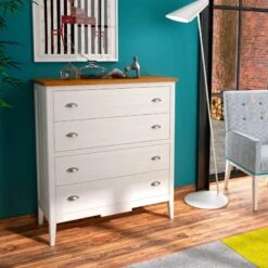 Comoda En Madera Con 4 Cajones Nantes