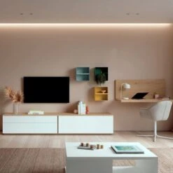 CONJUNTO MUEBLES DE SALON CON ESCRITORIO MUSS LR04