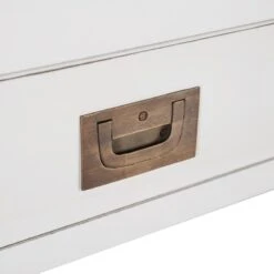 Consola Recibidor Blanca 3 Cajones EVEREST -Demarques Tienda consola blanca estilo colonial everest con 3 cajones y 1 estante 2