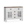 Mueble Recibidor Blanco 5 Cajones 2 Puertas EVEREST -Demarques Tienda consola colonial blanca everest con 5 cajones y 2 puertas
