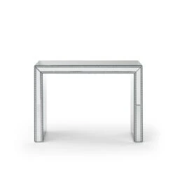 CONSOLA MODERNA ACABADO ESPEJO CON DETALLES DE CRISTAL -Demarques Tienda consola moderna acabado espejo con detalles de cristal 2