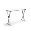 CONSOLA MODERNA ADDA DE ACERO Y CRISTAL TEMPLADO -Demarques Tienda consola moderna adda de acero y cristal templado