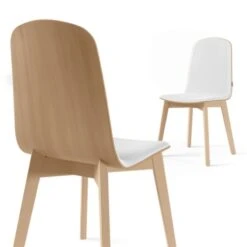 Silla De Cocina Tapizada Con Respaldo Madera DOLCE TESSUTO