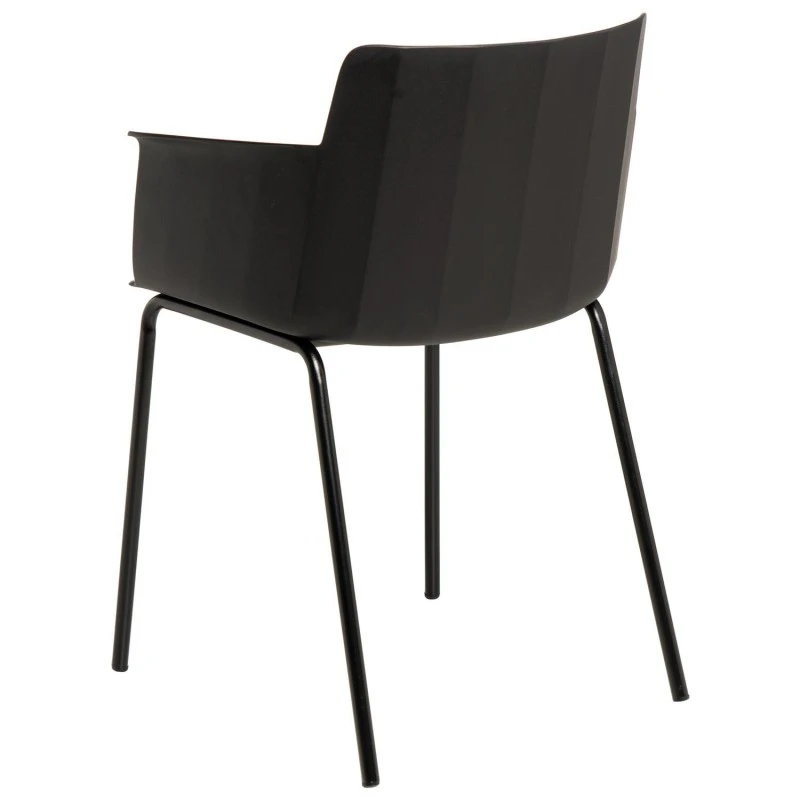 Silla De Cocina Con Reposabrazos En Polipropileno Con Patas Metalicas DORDI 4 Silla De Cocina Con Reposabrazos En Polipropileno Con Patas Metalicas DORDI - Imagen 2