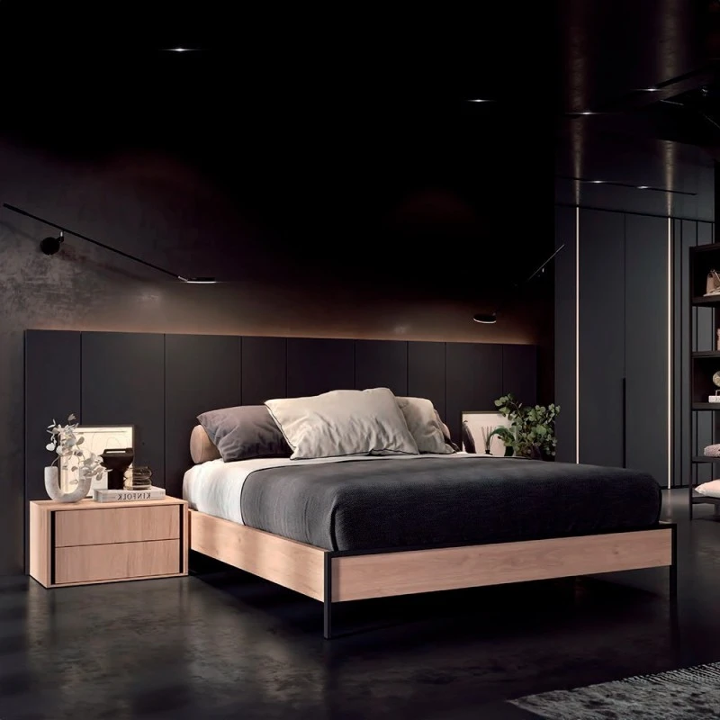 DORMITORIO MODERNO DE MATRIMONIO CAMA 150 LUTTON I 4 DORMITORIO MODERNO DE MATRIMONIO CAMA 150 LUTTON I - Imagen 2