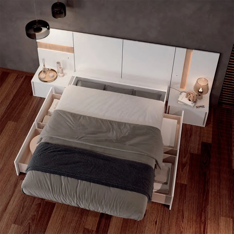 DORMITORIO MODERNO DE MATRIMONIO CAMA 150 ROMA II 4 DORMITORIO MODERNO DE MATRIMONIO CAMA 150 ROMA II - Imagen 2