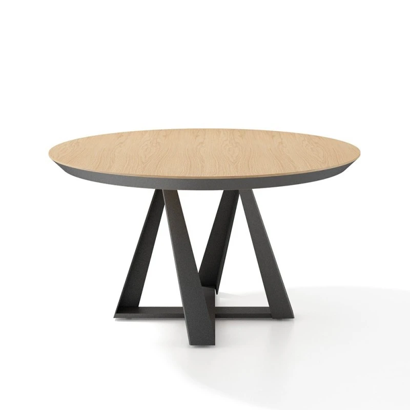 Mesa Comedor Redonda Con Pie Central Metalico FRAMEWORK 4 Mesa Comedor Redonda Con Pie Central Metalico FRAMEWORK - Imagen 2