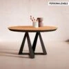 Mesa Comedor Redonda Con Pie Central Metalico FRAMEWORK -Demarques Tienda framework mesa redonda con pie central metalico