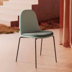 GALET - SILLA APILABLE CARCASA TAPIZADA Y ASIENTO TAPIZADO