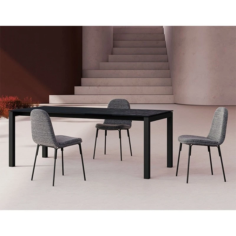 Silla De Comedor Tapizada Con Patas Metalicas GALET 4 Silla De Comedor Tapizada Con Patas Metalicas GALET - Imagen 2