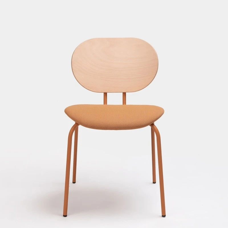 Silla Respaldo Madera Y Asiento Tapizado HARI 4 Silla Respaldo Madera Y Asiento Tapizado HARI - Imagen 2