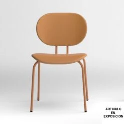 Silla Tapizado Polipiel Y Patas Metalicas HARI