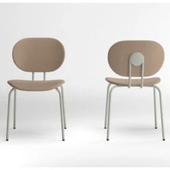 Silla Tapizado Polipiel Y Patas Metalicas HARI -Demarques Tienda hari silla comedor tapizado y metal disponible en varios acabados 4