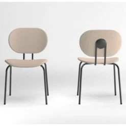 Silla Tapizado Polipiel Y Patas Metalicas HARI -Demarques Tienda hari silla comedor tapizado y metal disponible en varios acabados 5