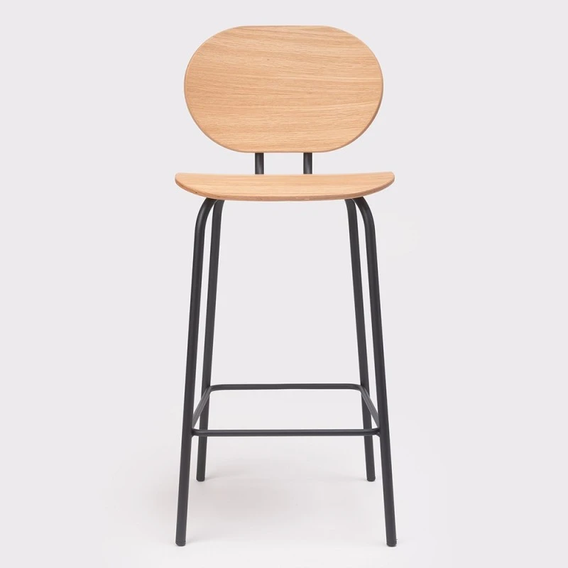 HARI - TABURETE RESPALDO Y ASIENTO EN MADERA ROBLE 5 HARI - TABURETE RESPALDO Y ASIENTO EN MADERA ROBLE - Imagen 3