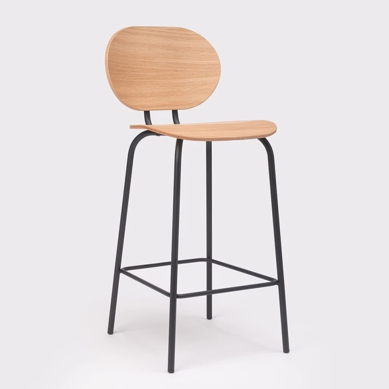 HARI - TABURETE RESPALDO Y ASIENTO EN MADERA ROBLE 3 HARI - TABURETE RESPALDO Y ASIENTO EN MADERA ROBLE