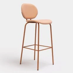 HARI - TABURETE RESPALDO Y ASIENTO TAPIZADO