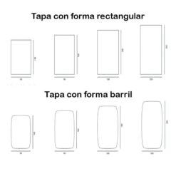 Mesa Porcelanico INFINITY -Demarques Tienda infinity mesa con tapa porcelanico forma barril y patas metalicas 3