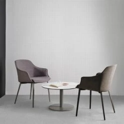 Silla Tapizada Con Reposabrazosy Patas Metalicas KEDUA -Demarques Tienda kedua metal silla comedor con brazos disponible en varios acabados 5